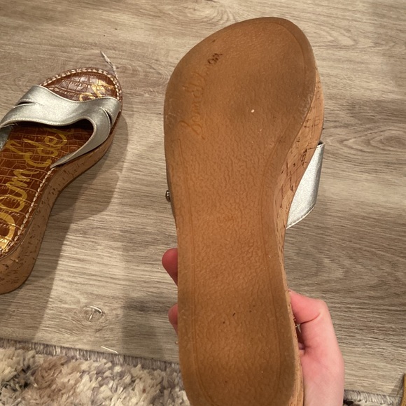 Sam Edelman Silver Reid Platform Wedges - Picture 7 of 8